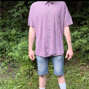 BOSS short sleeve plaid shirt